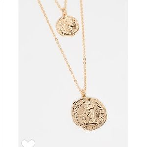 NWT Shashi Double Coin Necklace